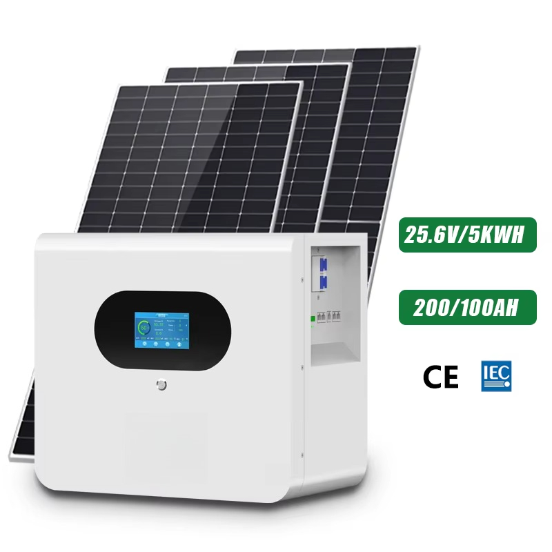 Hybrid 5kw 10kw Solar Home Ene - Lithium Battery 100Ah review and price