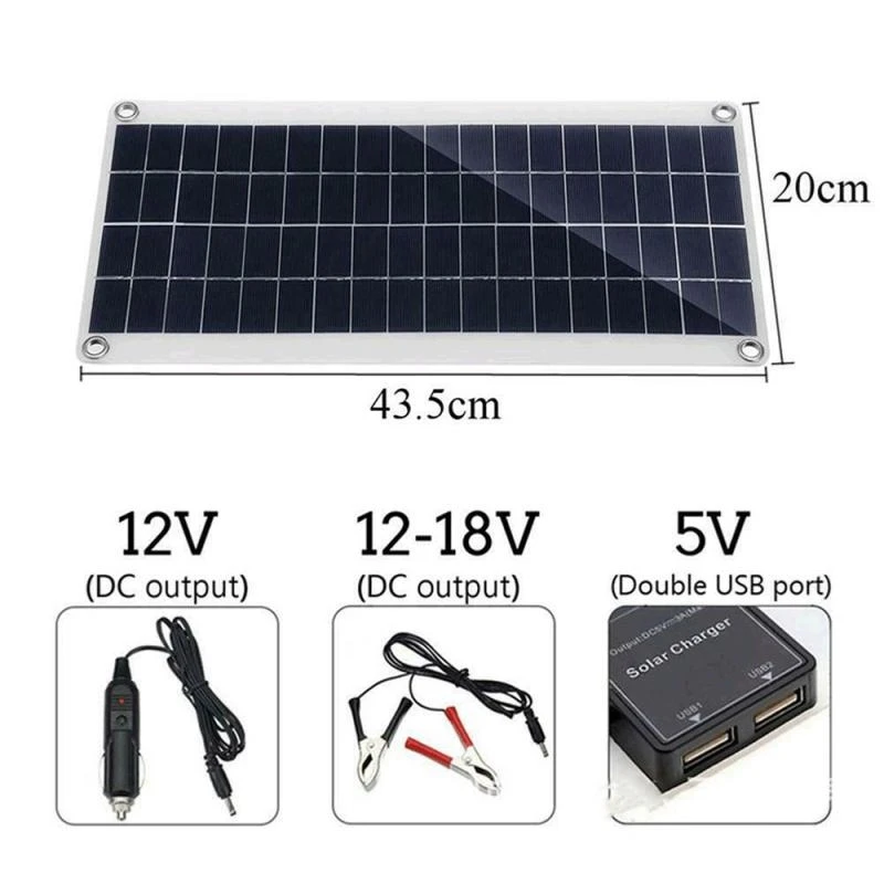 Solar Panel Kit 30W 12V Dual U - Solar Panel Monocrystalline review and price